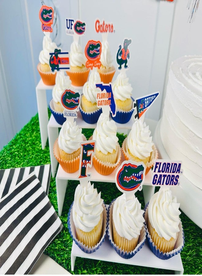 PartyKandy University of Florida Cupcake Topper Party Supplies for Football, Birthday, Graduation Party Decorations (24 Pieces) (Florida Gators) - Image 2