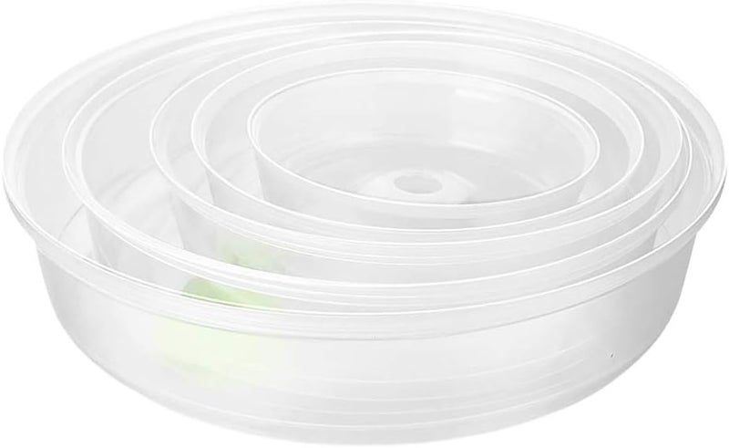 SOLUSTRE 5pcs Microwave Oven Oilproof Cover Food Heat Resistant Food Cover Microwave Splatter Cover Microwave Plate Cover Kitchen Food Cover (White) - Image 1