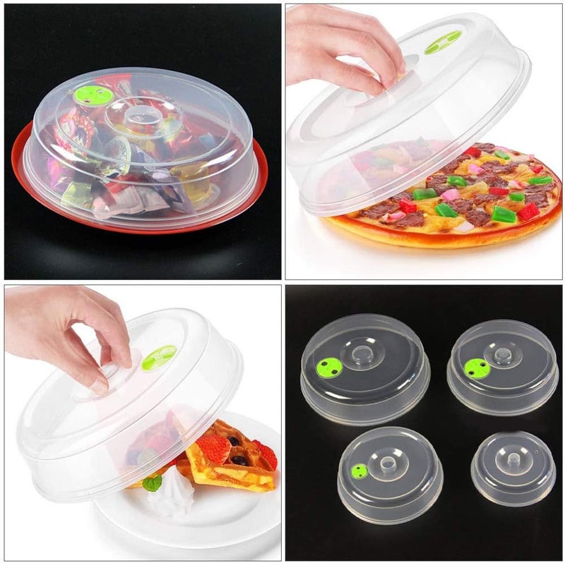 SOLUSTRE 5pcs Microwave Oven Oilproof Cover Food Heat Resistant Food Cover Microwave Splatter Cover Microwave Plate Cover Kitchen Food Cover (White) - Image 5
