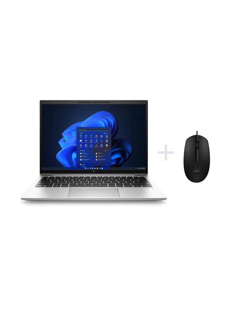 HP Newest Elitebook 830 Laptop With 13.3-Inch WUXGA Display, Core i7 Processor/16GB RAM/256GB SSD/Intel Iris XE Graphics/Windows 11 + Free Mouse English/Arabic Silver - Image 1