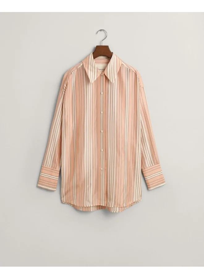 GANT Gant Oversized Striped Silk Shirt