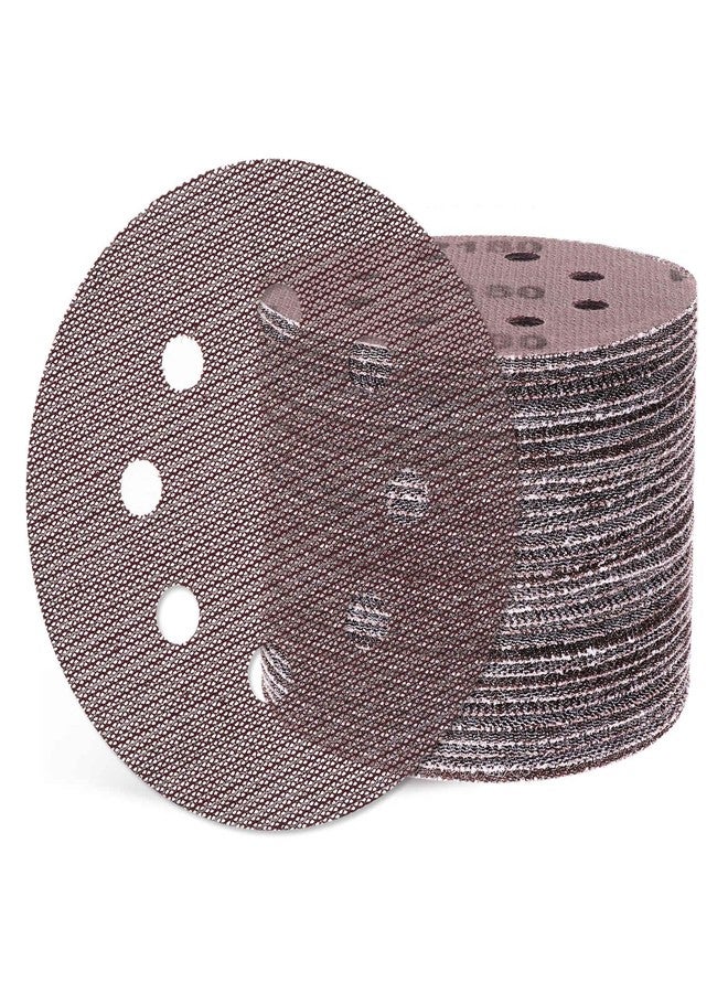 Kozelo 50 Pcs Grid Sanding Discs 5 Inch 180 Grit 8 Holes Hook and Loop Orbital Sandpaper Suitable for Drywall Sander Wood Metal Furniture - Image 1