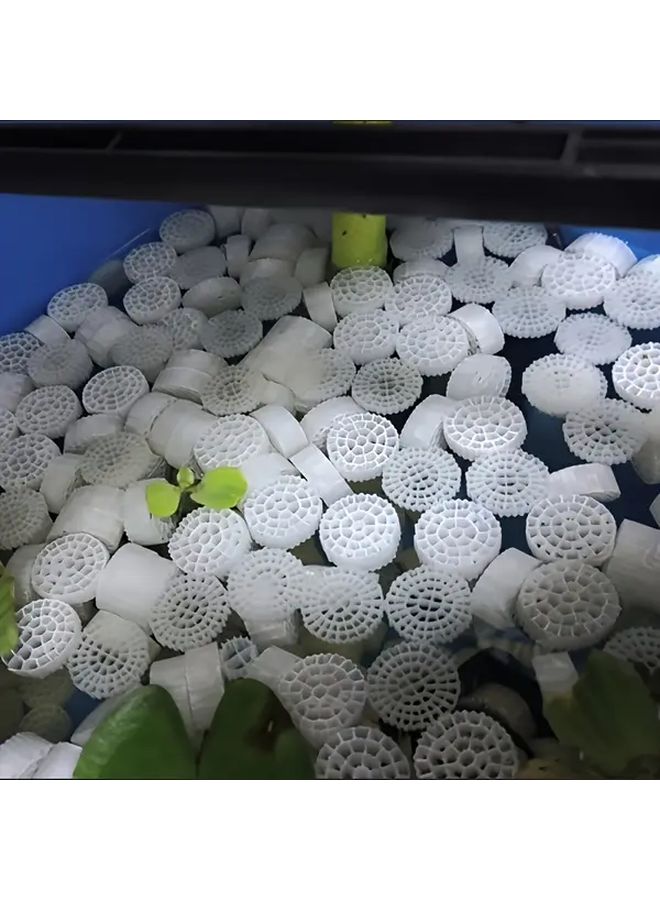 200Pcs Biologically Active Filter Media K5 Fluidized Bed Filler For Aquarium Wastewater Treatment Hydroponics And Fish Tank Biological Suspension PE Material No Electricity Required - Image 3