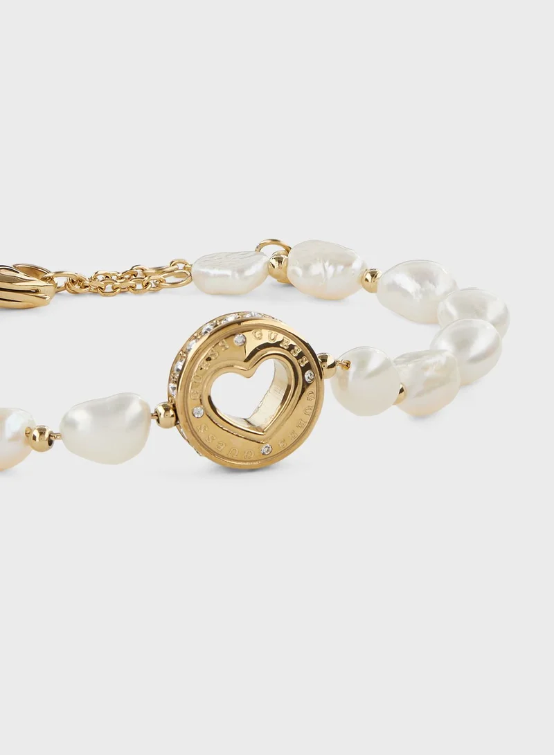 GUESS Pearl Heart Bracelet