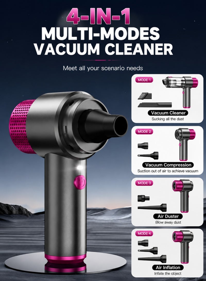 ARNOTEC Handheld Car Vacuum Cleaner Cordless, 7500Pa High Power Portable Mini Vacuum & Air Duster 4-in-1 with LED Light, Dual Filtration, Type-C Rechargeable Battery for Car, Home, Office - Image 3