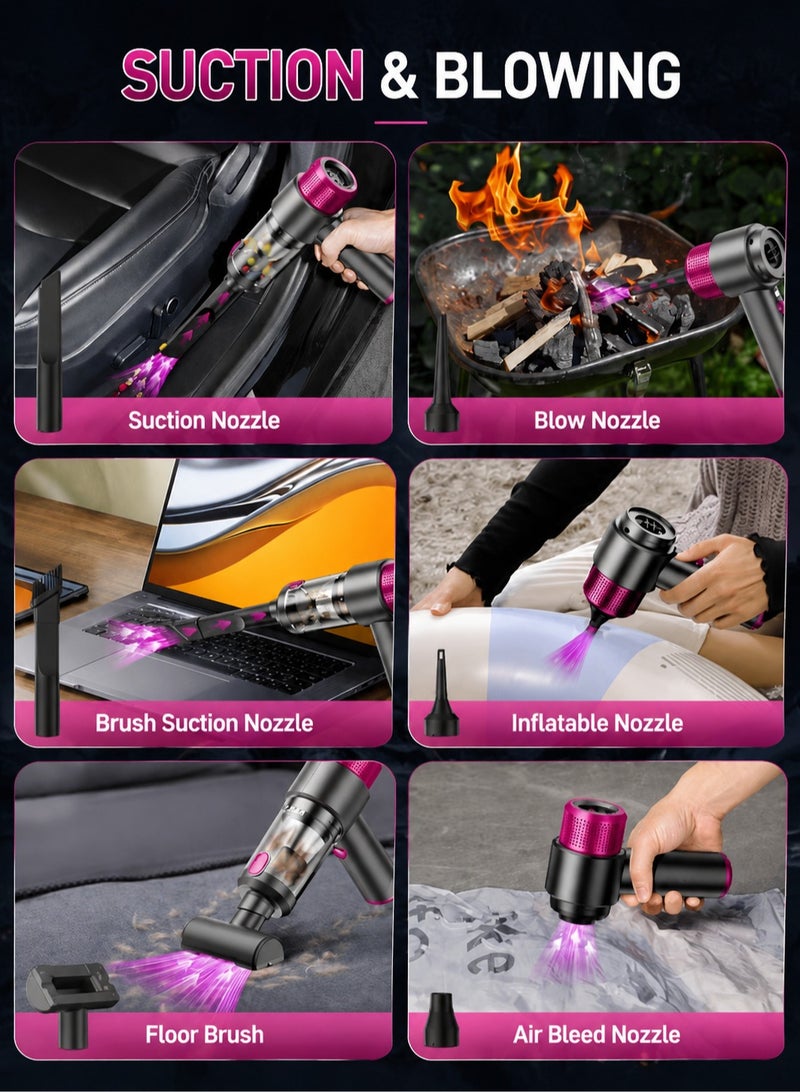 ARNOTEC Handheld Car Vacuum Cleaner Cordless, 7500Pa High Power Portable Mini Vacuum & Air Duster 4-in-1 with LED Light, Dual Filtration, Type-C Rechargeable Battery for Car, Home, Office - Image 5