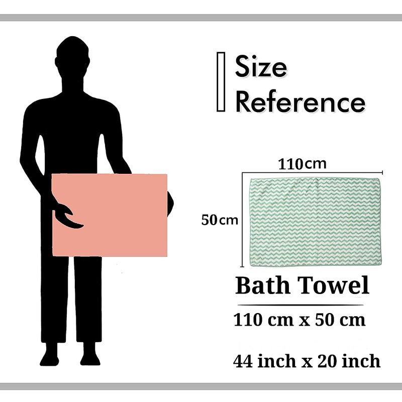 First Kick Luxury Microfiber Bath Baby Towel Super Absorbent FadeResistent Ultra Soft ZigZag L 110 cm x B 50 cm Sky Blue - Image 5
