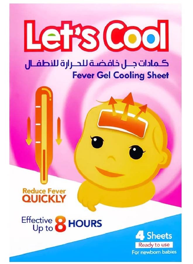 Let's Cool Fever Gel Sheet Infant 4s