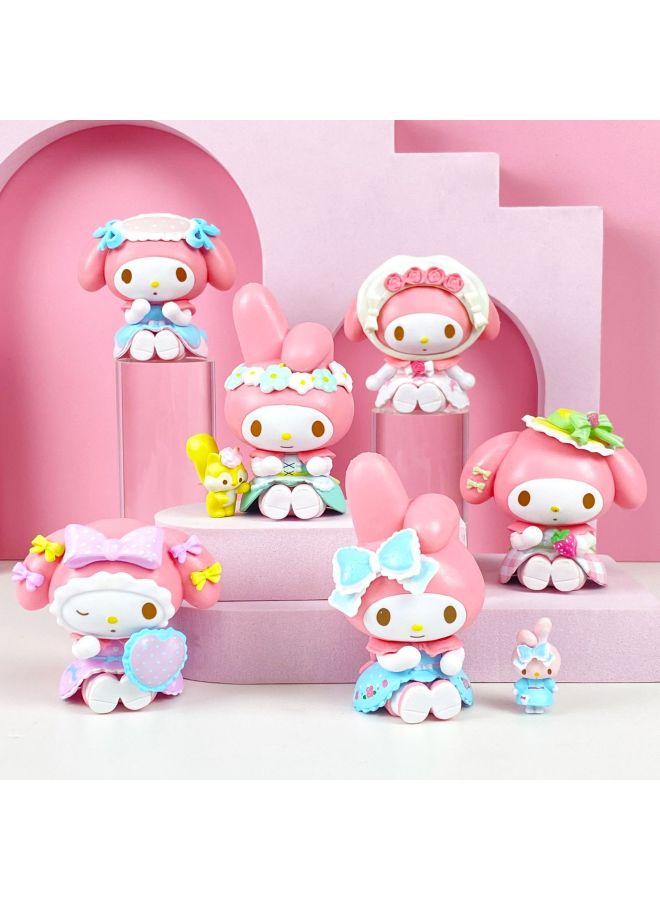 Sanrio Hand-made Blind Box Melody Kulomi Jade Dog Parchia Dog Toy Doll Twist Egg Doll Machine Ornaments-color:Crayon Shin-chan Model B For School-bag (whole Set Price)