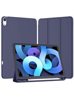 Captaintech Case for iPad Air 6th 11-Inch M2 (2024), iPad Air 5/4 (2022/2020 5th/4th Generation 10.9-Inch) with Pencil Holder, Slim Tablet Cover with Soft TPU Back, Auto Wake/Sleep  - Image 1