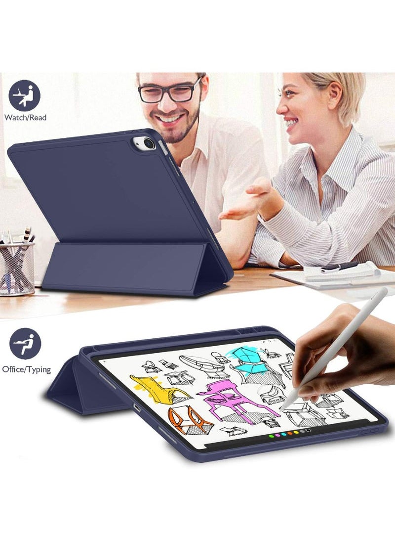 Captaintech iPad Air 6th/5th/4th Gen Case 11"/10.9 Inch (M2 2024/2022/2020) - Slim Protective Cover with Pencil Holder, Soft TPU Back & Auto Sleep/Wake  - Image 4