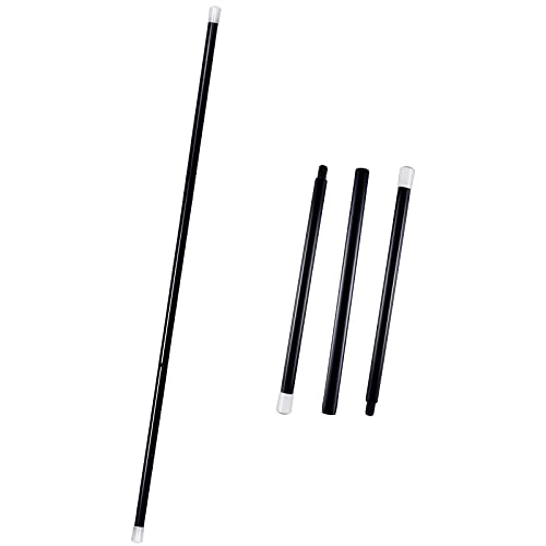 Skylety عصا سكايلتي السحرية البلاستيكية بطول 36.5 بوصة، عصا مسرحية من عشرينيات القرن الماضي، ملحقات أزياء عيد الهالوين، عصي رقص بلاستيكية مع أغطية بيضاء للبالغين (قطعة واحدة) - Image 1