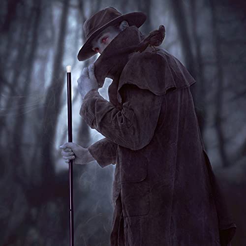 Skylety عصا سكايلتي السحرية البلاستيكية بطول 36.5 بوصة، عصا مسرحية من عشرينيات القرن الماضي، ملحقات أزياء عيد الهالوين، عصي رقص بلاستيكية مع أغطية بيضاء للبالغين (قطعة واحدة) - Image 4