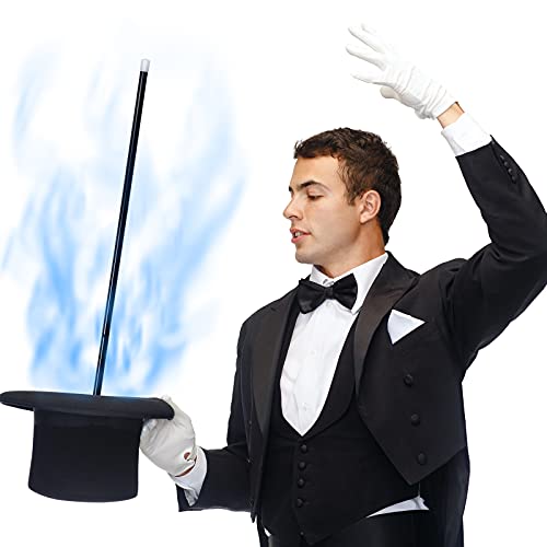 Skylety عصا سكايلتي السحرية البلاستيكية بطول 36.5 بوصة، عصا مسرحية من عشرينيات القرن الماضي، ملحقات أزياء عيد الهالوين، عصي رقص بلاستيكية مع أغطية بيضاء للبالغين (قطعة واحدة) - Image 5
