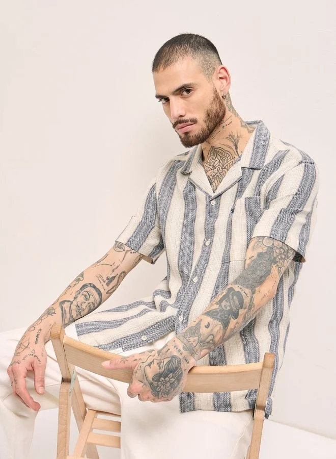 THE BEAR HOUSE Men's Shirt for Casual and Formal Wear | Classic Button-Down Style for Office, Daily Use, Travel, Events & All-Season Outfits | Versatile & Stylish Wardrobe Essential for Every Occasion