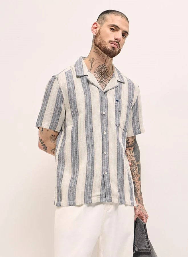THE BEAR HOUSE Men's Shirt for Casual and Formal Wear | Classic Button-Down Style for Office, Daily Use, Travel, Events & All-Season Outfits | Versatile & Stylish Wardrobe Essential for Every Occasion