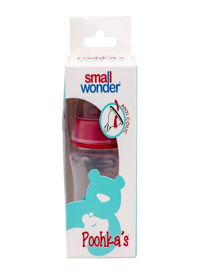 Small Wonder Baby Feeding Bottle Wide Neck Poohka's 150 ml Pack of 1, with Anti Colic Nipple, New Born/Infants/Toddler Upto 3 Years, BPA Free, Red Colour - Image 3