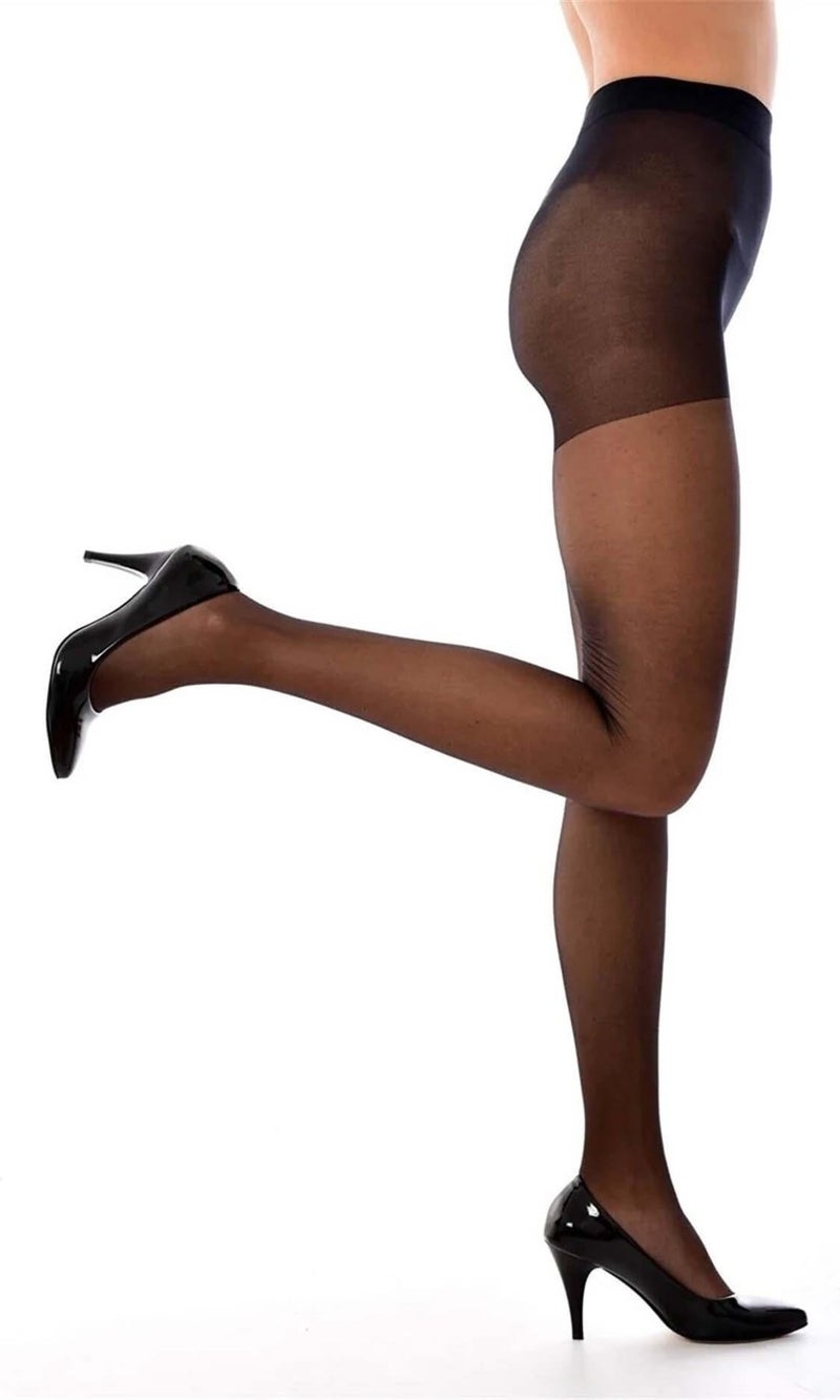 Müjde Women's 24 Pack 20 Denim Thin Reinforced Toe Durable Matte Pantyhose 