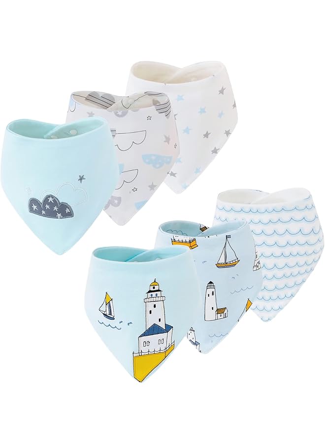 كاست ويف مريلة أطفال من القطن 100% للأولاد والبنات للجنسين للتسنين وسيلان اللعاب - Image 1