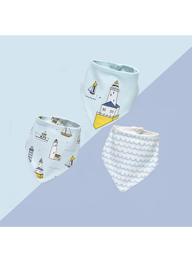 كاست ويف مريلة أطفال من القطن 100% للأولاد والبنات للجنسين للتسنين وسيلان اللعاب - Image 2