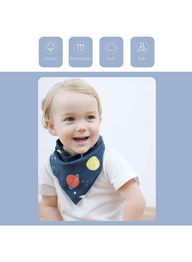 كاست ويف مريلة أطفال من القطن 100% للأولاد والبنات للجنسين للتسنين وسيلان اللعاب - Image 4