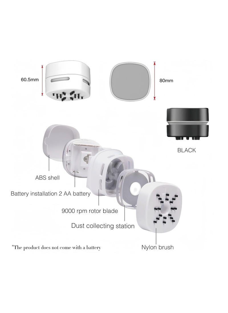 JSDUN - Desktop Vacuum Cleaner, Mini Wireless Portable Desktop Dust Collector,360° Rotatable Design, Clean Debris and Dust Flakes, Suitable for Office/Home/Keyboard/School White - Image 1