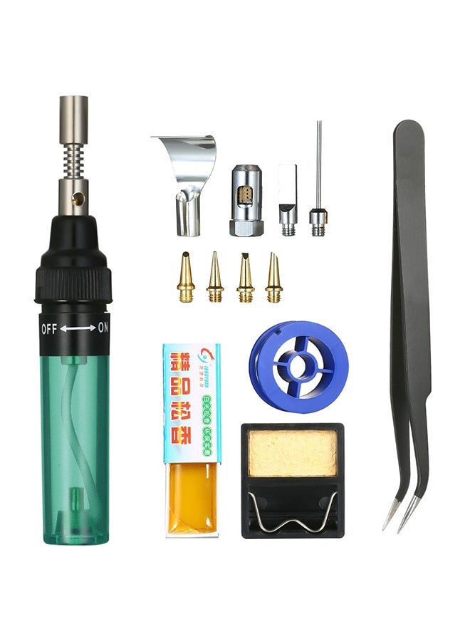 NIBEMINENT 13-Piece Self-igniting Soldering Iron Torch Pen Kit Multicolour 14cm - Image 1