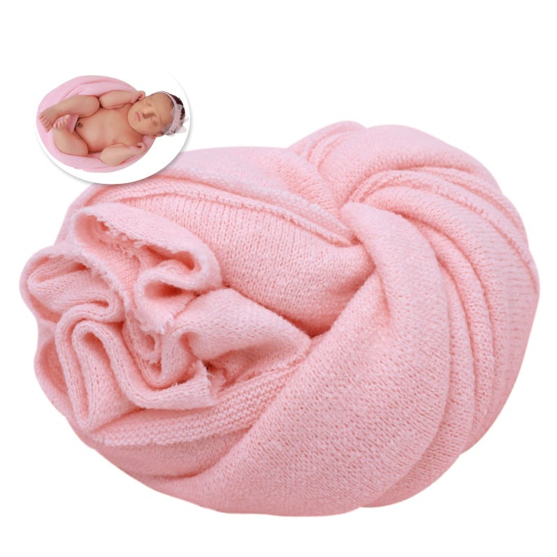 Newborn Posing Wrap Newborn Photography Props Soft Stretch Knit Blanket Handmade Wrap for Baby Boys Girls Photoshoot
