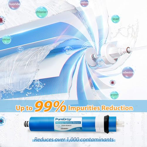 Pure Drop PureDrop PDR-F5-50 Replacement Water Filter Pack for 50 GPD Reverse Osmosis System, 5 Piece - Image 5