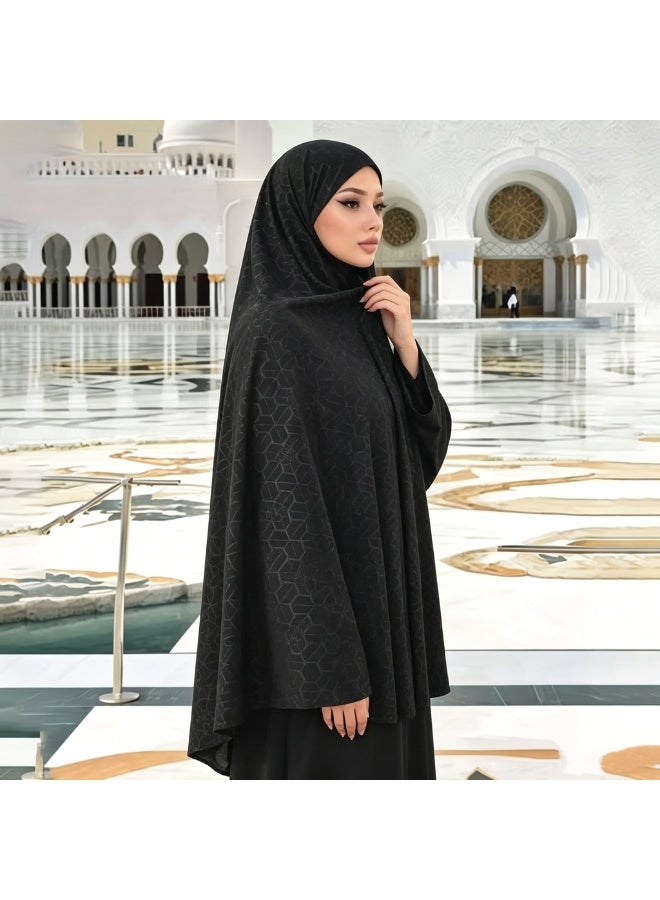 1 قطعة غطاء رأس كشمير أنيق للفتيات المسلمات، ناعم ومرطب، مناسب لحفلات الحديقة والصلاة والاجتماعات. - Image 2