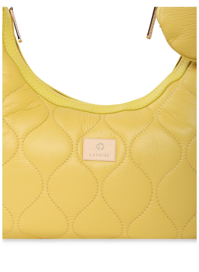 CAPRESE Caprese Briar Abstract Yellow Faux Leather Medium Hobo Handbag  - Image 2
