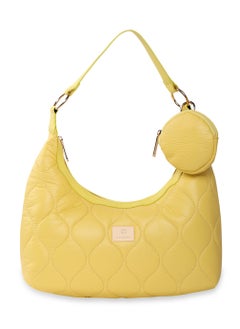 CAPRESE Caprese Briar Abstract Yellow Faux Leather Medium Hobo Handbag  - Image 1