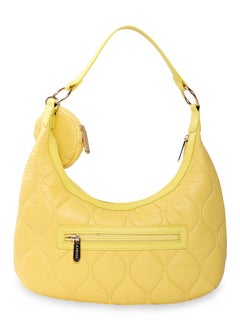 CAPRESE Caprese Briar Abstract Yellow Faux Leather Medium Hobo Handbag  - Image 3