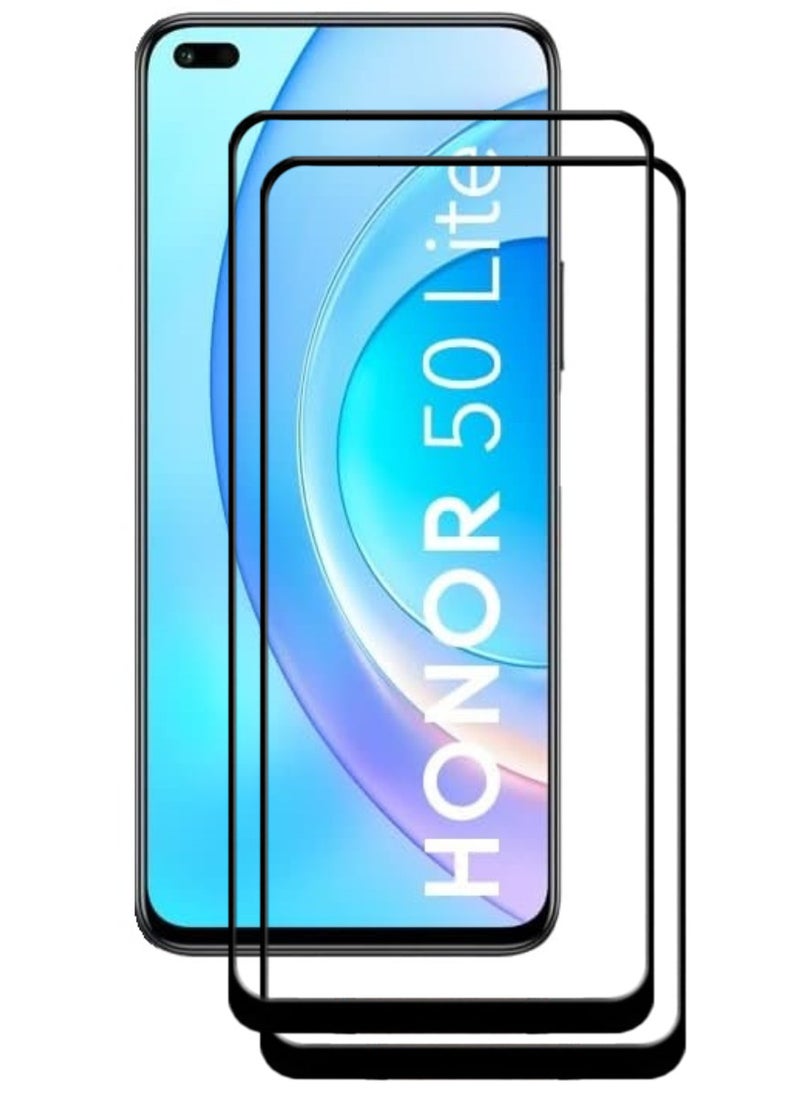 ACLIX 2 Pieces Antistatic ESD Dustproof Premium Quality High Definition Tempered Glass Screen Protector Designed For Honor 50 Lite - Image 1