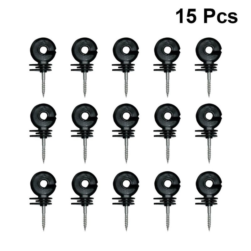 15pcs High Voltage Wall Insulators Screw Post Insulators for Electronic Fencing Angled Slot for Wire Retention Easy Installation - Image 3