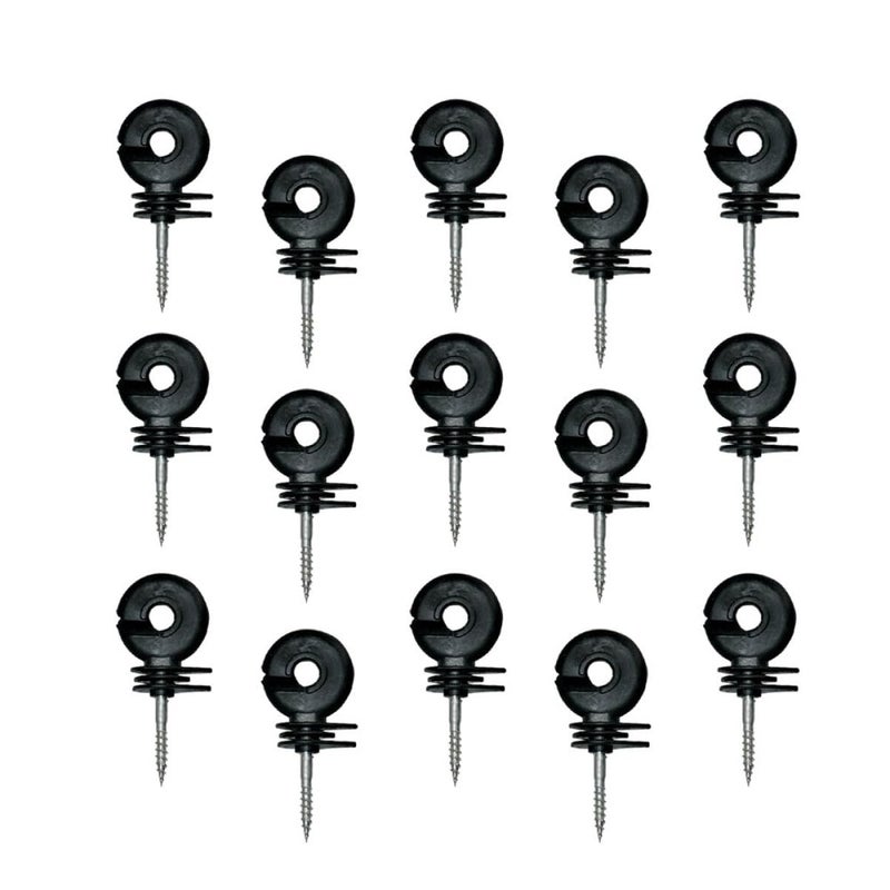 15pcs High Voltage Wall Insulators Screw Post Insulators for Electronic Fencing Angled Slot for Wire Retention Easy Installation - Image 1