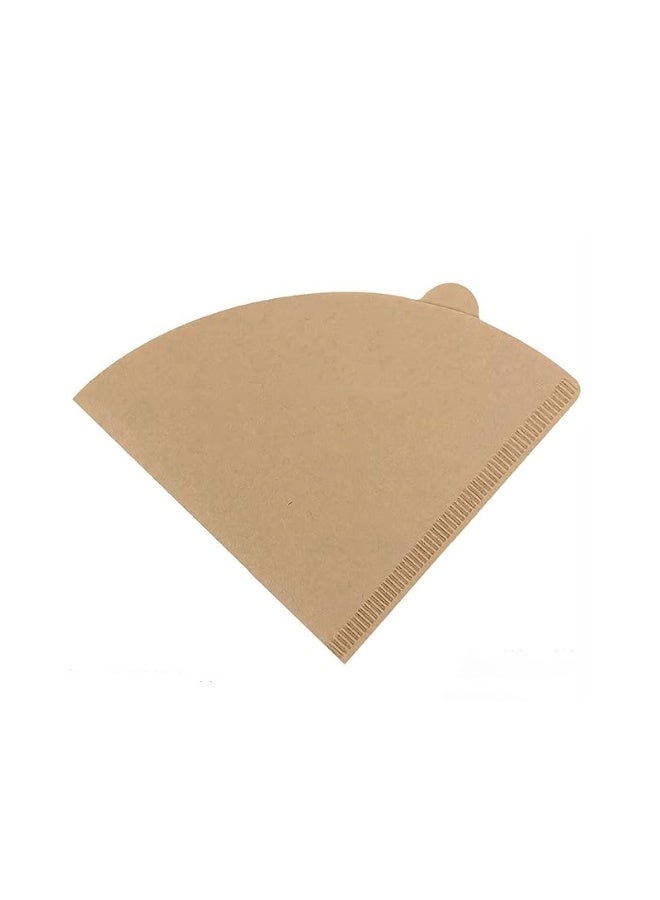 Cone Coffee Filter Holder Walnut & Brass Stand for V60 #01/#02 + Size 02 Unbleached Coffee Filters 200-Count (2 Packs of 100) Bundle for Pour Over & Drip Coffee Maker - Image 4