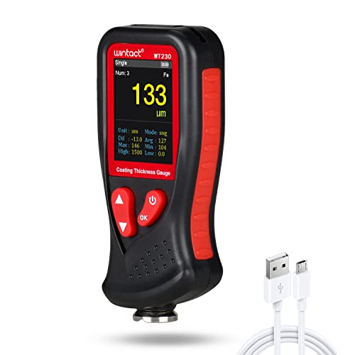 Wintact Car Paint Coating Thickness Gauge Rechargeable, Digital Mil Thickness Meter, Paint Depth Tester for Checker Automotive Original Coating - Image 1