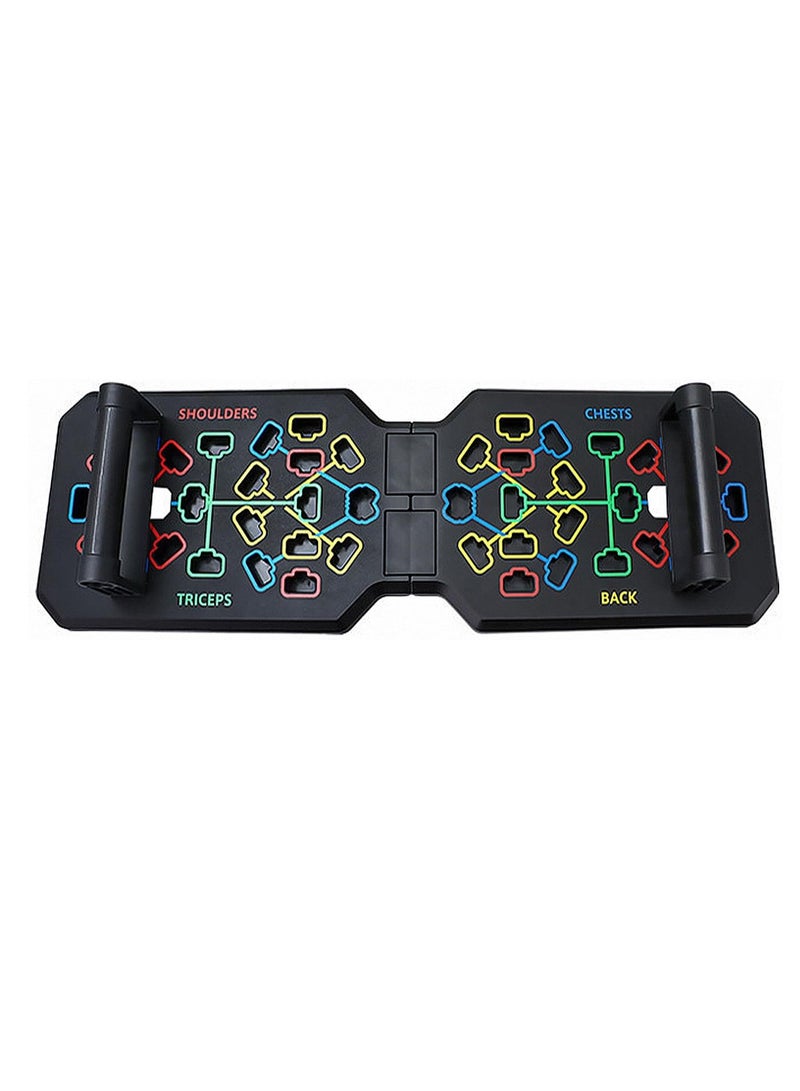 Generic Foldable Push Up Board with Grip Bar and Resistance Rope, Multifunction Pushup Board, Train Gym Fitness System Workout Exercise Stands for Men Women Home Workouts push up machine  - Image 2