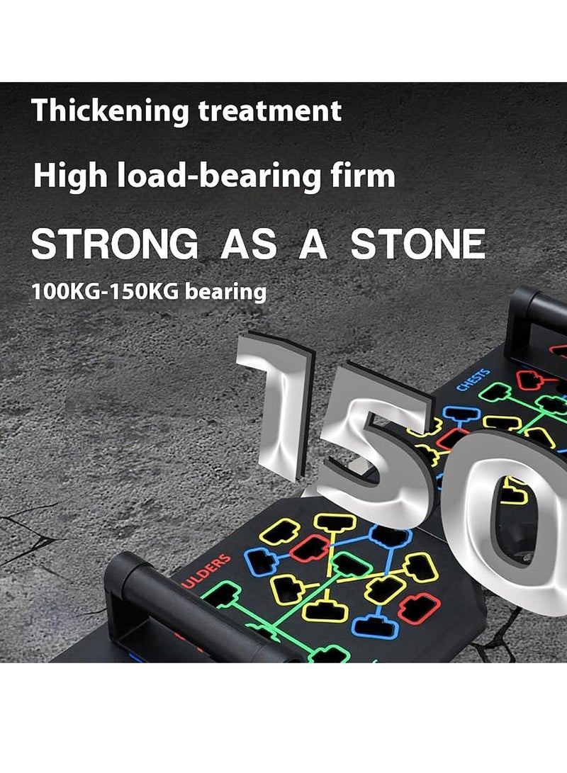 Generic Foldable Push Up Board with Grip Bar and Resistance Rope, Multifunction Pushup Board, Train Gym Fitness System Workout Exercise Stands for Men Women Home Workouts push up machine  - Image 5
