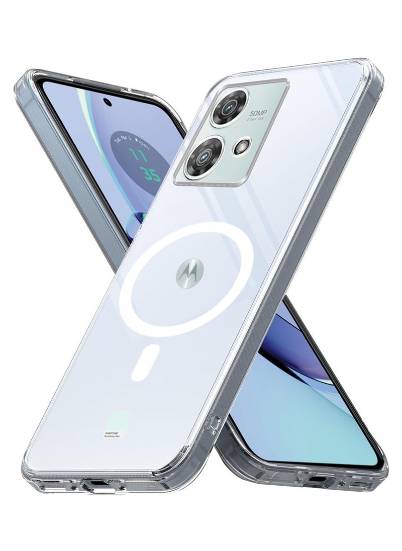 Techie - Motorola Moto G84 Clear Case with MagSafe – Slim, Anti-Yellowing Cover with Camera Lens Protection, Magnetic Holder Compatible - Image 1