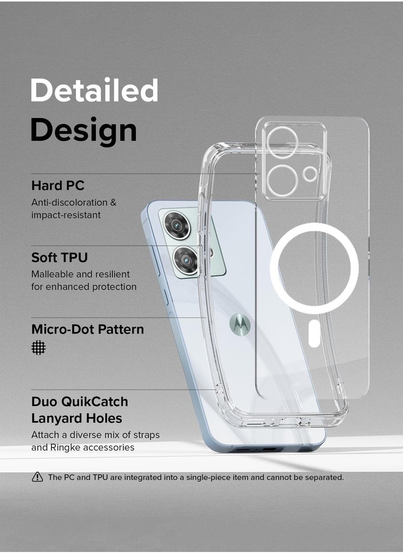 Techie - Motorola Moto G84 Clear Case with MagSafe – Slim, Anti-Yellowing Cover with Camera Lens Protection, Magnetic Holder Compatible - Image 1