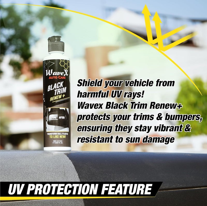 Wavex Black Trim Renew Plus | 5 L Plastic & Rubber Restorer | Revives Faded Exterior Trim & Bumpers | Long-Lasting UV Protection | Wash Resistant - Image 4
