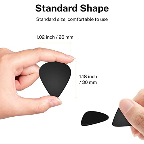 PLKIUYT Personalized 6 Pack Guitar Picks Custom Guitar Accessories Gifts Two-Side Print Add Your Picture Logo Text for Dad, Electric Guitar Players, Friends, Black 1 Set, 0.96mm - Image 5