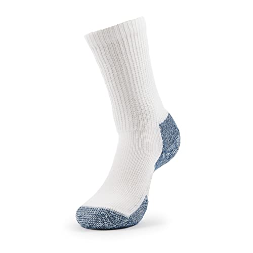 Thorlos Mens Xj Max Cushion Crew Running Socks, White/Navy (3 Pairs), X-Large US - Image 5