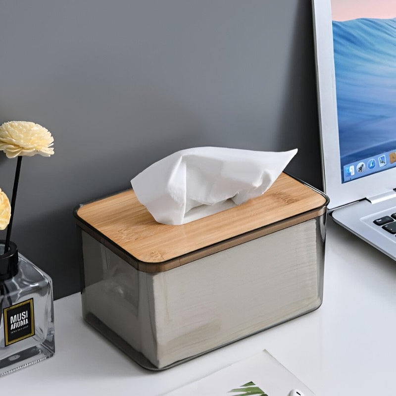 Napkin Dispenser - Elegant rectangular paper towel holder with sleek finish, ideal for countertop or wall mount, designed to keep paper towels organized, dry, and within reach in busy areas - Image 1