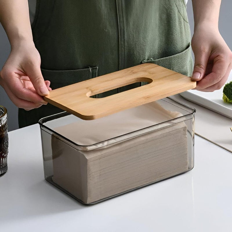 Napkin Dispenser - Elegant rectangular paper towel holder with sleek finish, ideal for countertop or wall mount, designed to keep paper towels organized, dry, and within reach in busy areas - Image 2