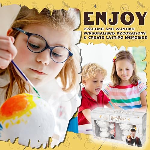 Harry Potter Gifts Paint Your Own Plaster Figure Kit for Kids, Teens, Art Supplies DIY Craft Activity with Harry Ron Figurines, Brushes, Paint Pots - Image 2