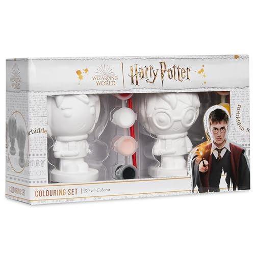 Harry Potter Gifts Paint Your Own Plaster Figure Kit for Kids, Teens, Art Supplies DIY Craft Activity with Harry Ron Figurines, Brushes, Paint Pots - Image 1
