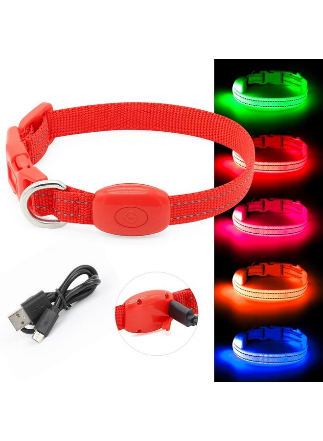 BSEEN Led Dog Collar - Rechargeable Light Up Puppy Collar - Reflective Cat Collar - Adjustable Flashing Dog Collar For Small Dogs (Red, Xs) - Image 4